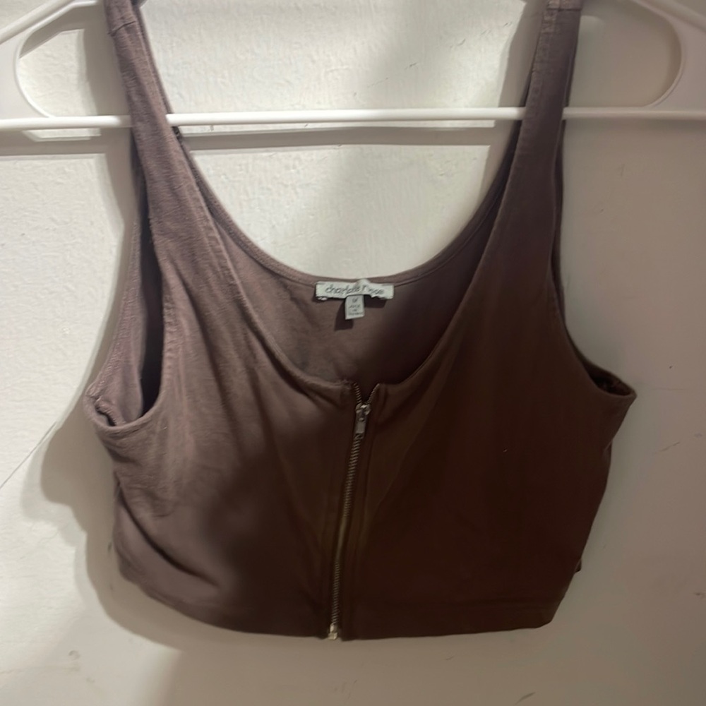 Purple, medium Charlotte Russe crop top